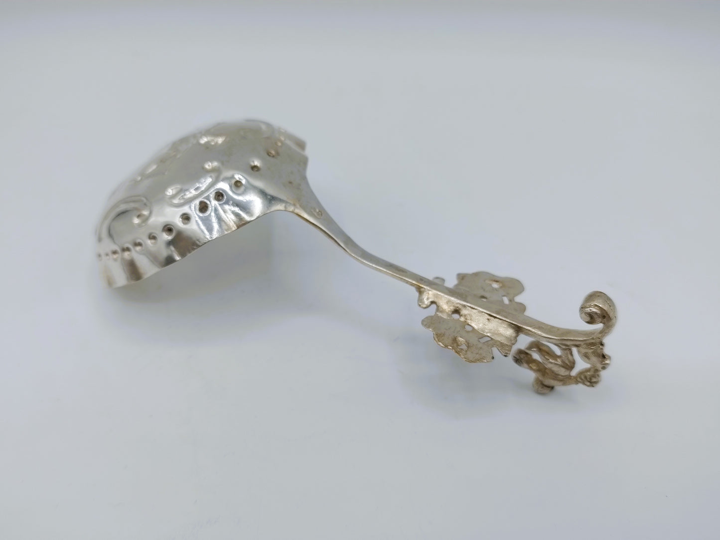 Silver cream spoon, 19th century