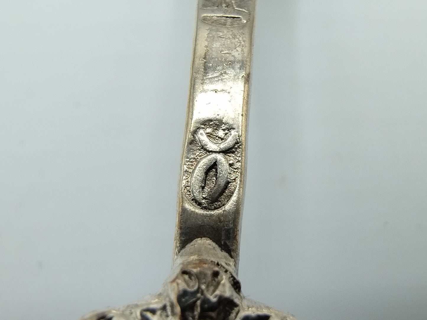 Silver cream spoon, 19th century