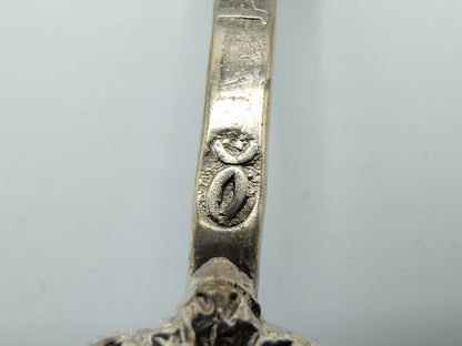 Silver cream spoon, 19th century