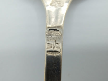 Silver cream spoon, 19th century