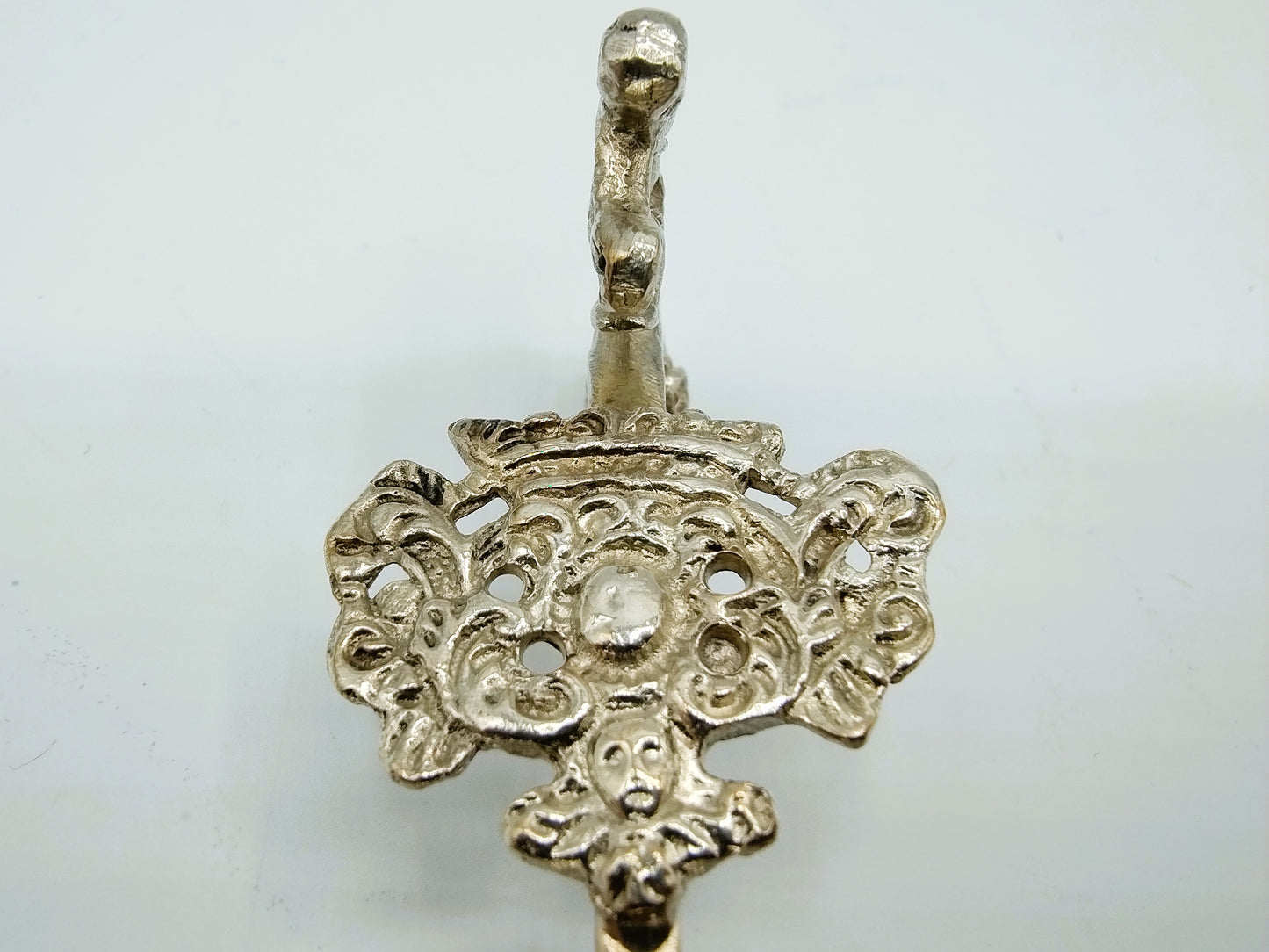 Silver cream spoon, 19th century