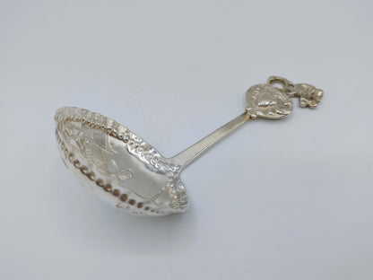 Silver cream spoon, 19th century