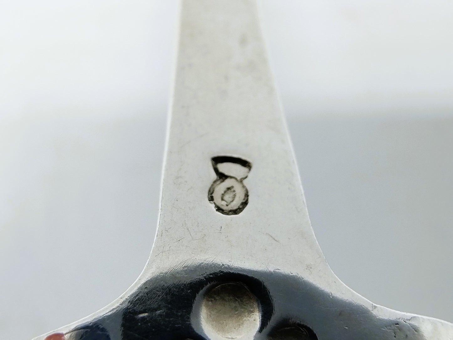 Silver cream spoon, 19th century
