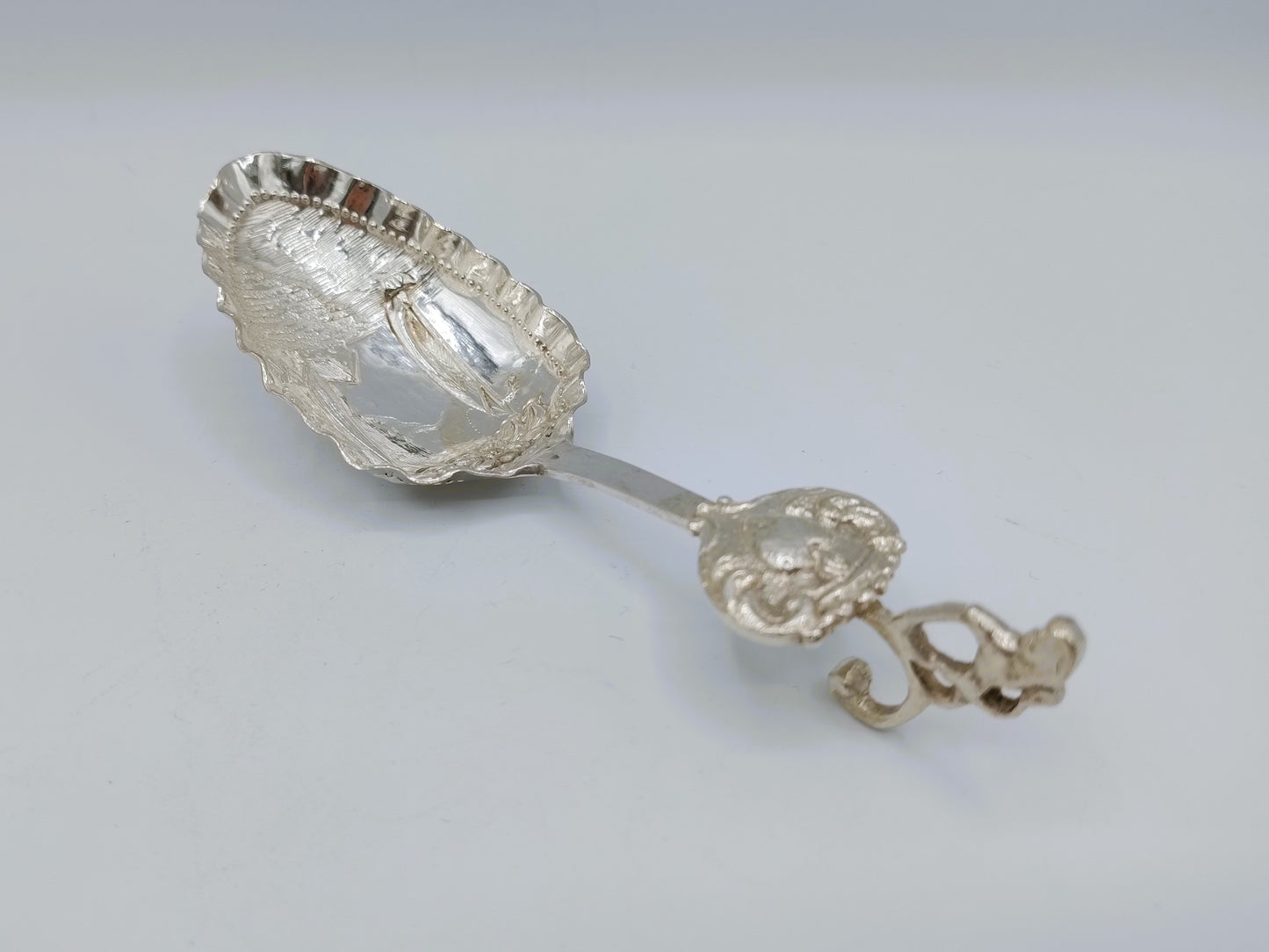 Silver cream spoon, P. van der Woude, Sneek, 1911