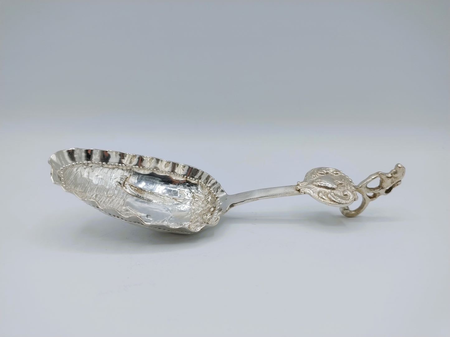 Silver cream spoon, P. van der Woude, Sneek, 1911