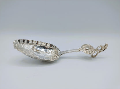 Silver cream spoon, P. van der Woude, Sneek, 1911
