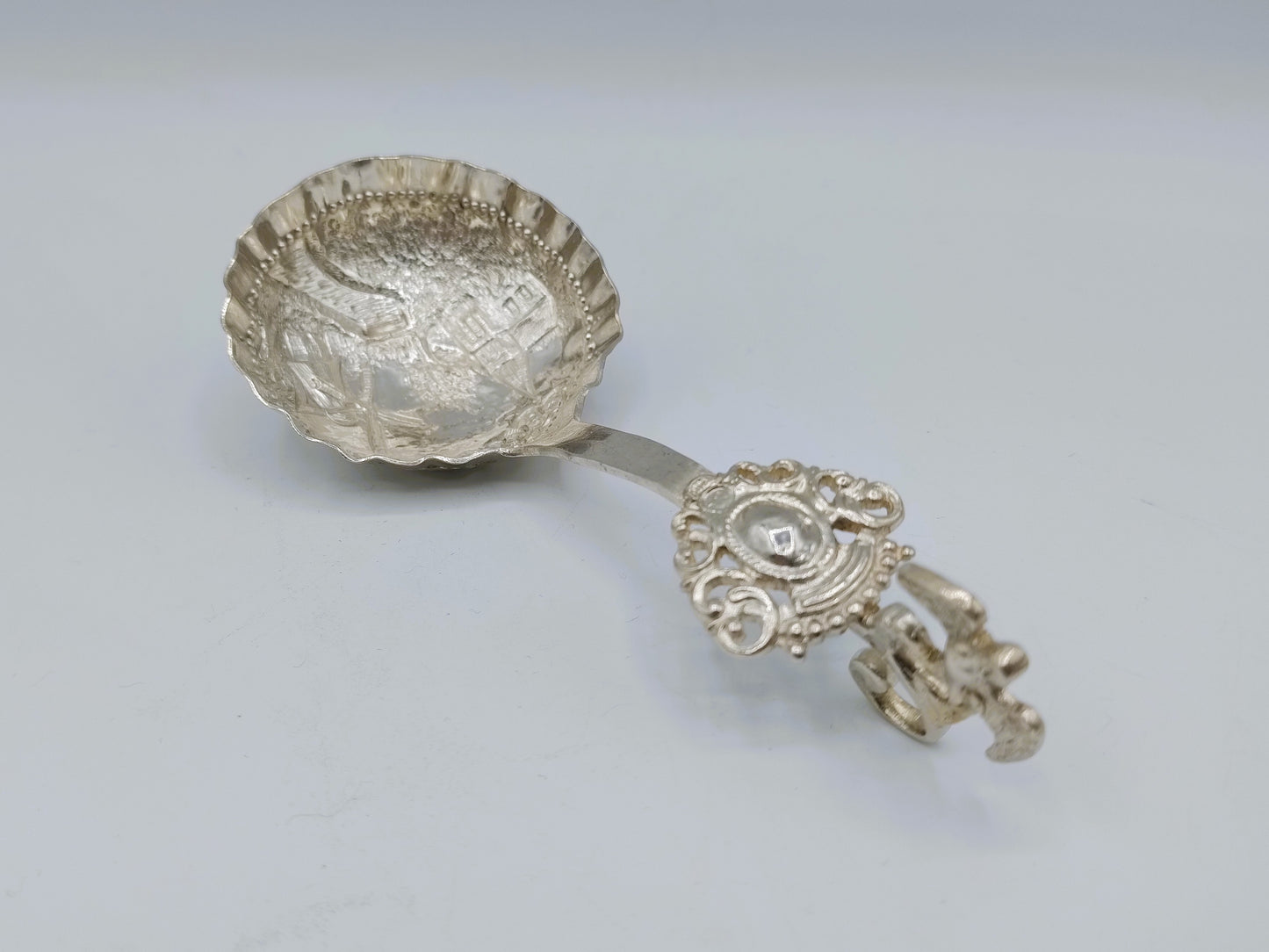 Silver cream spoon, P. van der Woude, Sneek, 1909