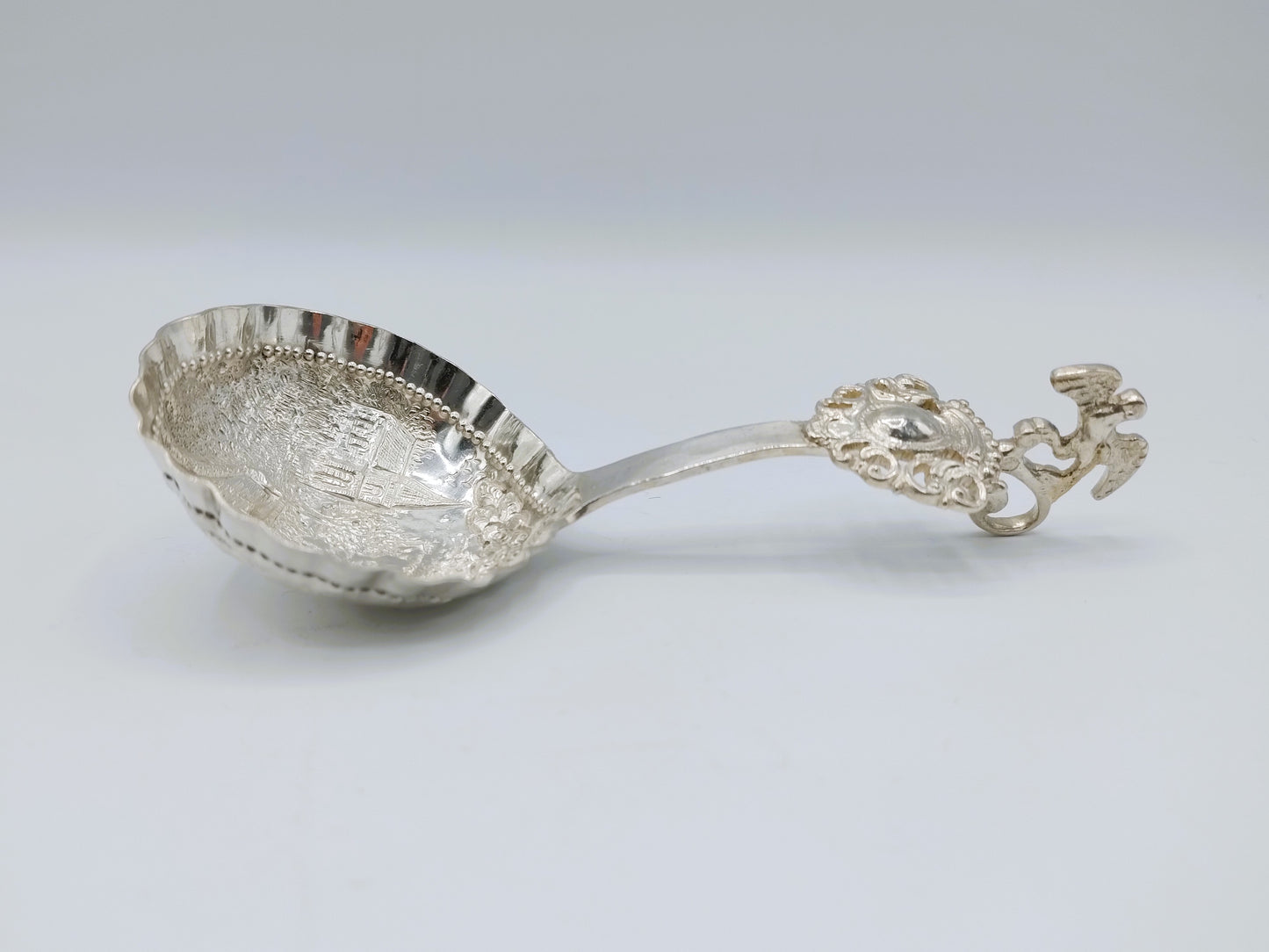 Silver cream spoon, P. van der Woude, Sneek, 1909