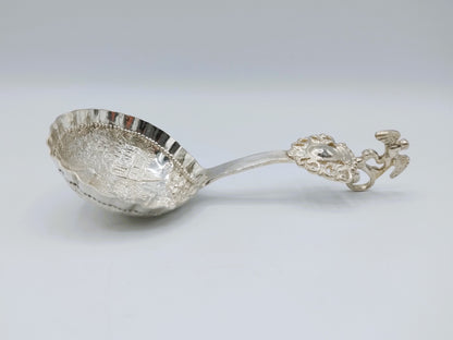 Silver cream spoon, P. van der Woude, Sneek, 1909