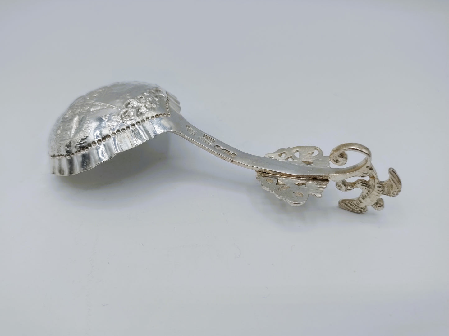 Silver cream spoon, P. van der Woude, Sneek, 1909
