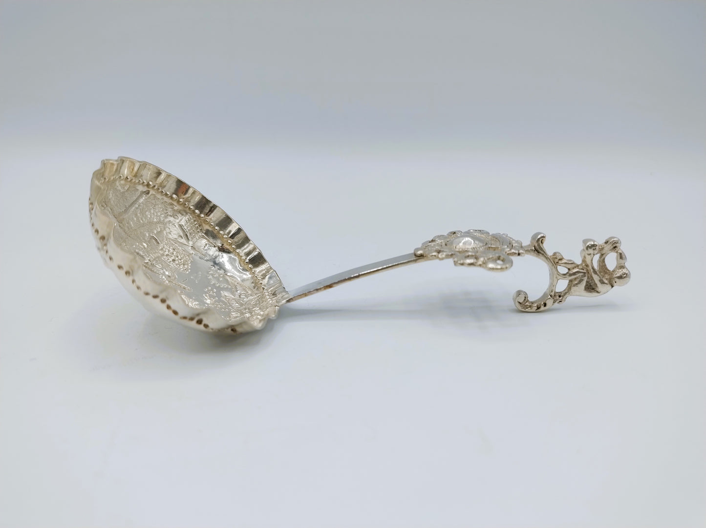Silver cream spoon, P. van der Woude, Sneek, 1907