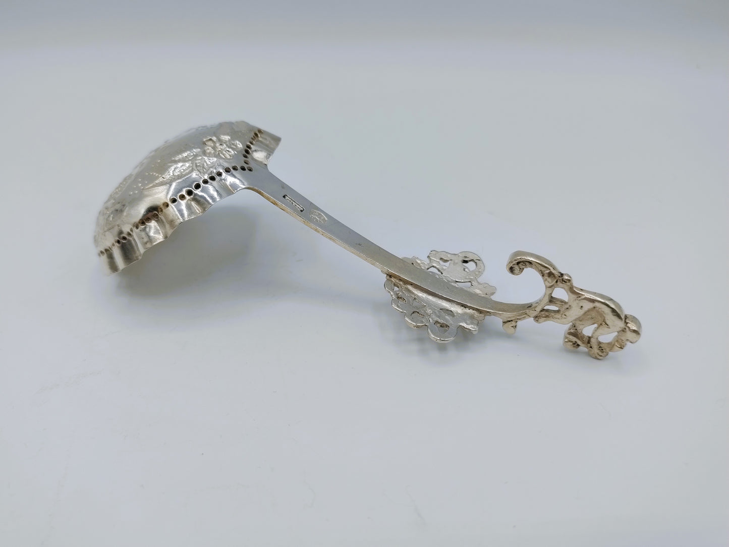 Silver cream spoon, P. van der Woude, Sneek, 1907
