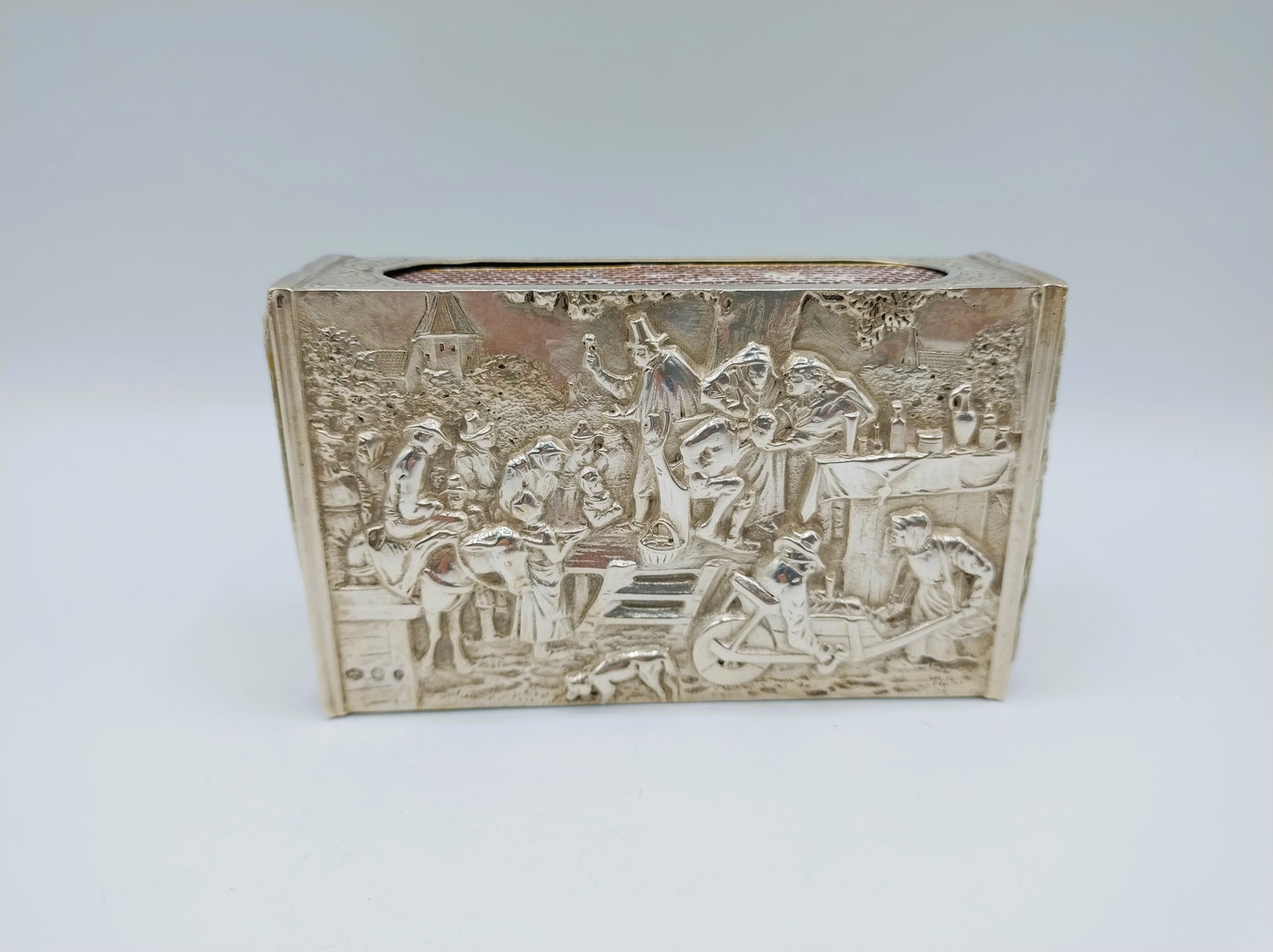 Silver matchbox holder, Zaanlandse Zilversmederij, Amsterdam, 1937