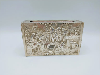 Silver matchbox holder, Zaanlandse Zilversmederij, Amsterdam, 1937
