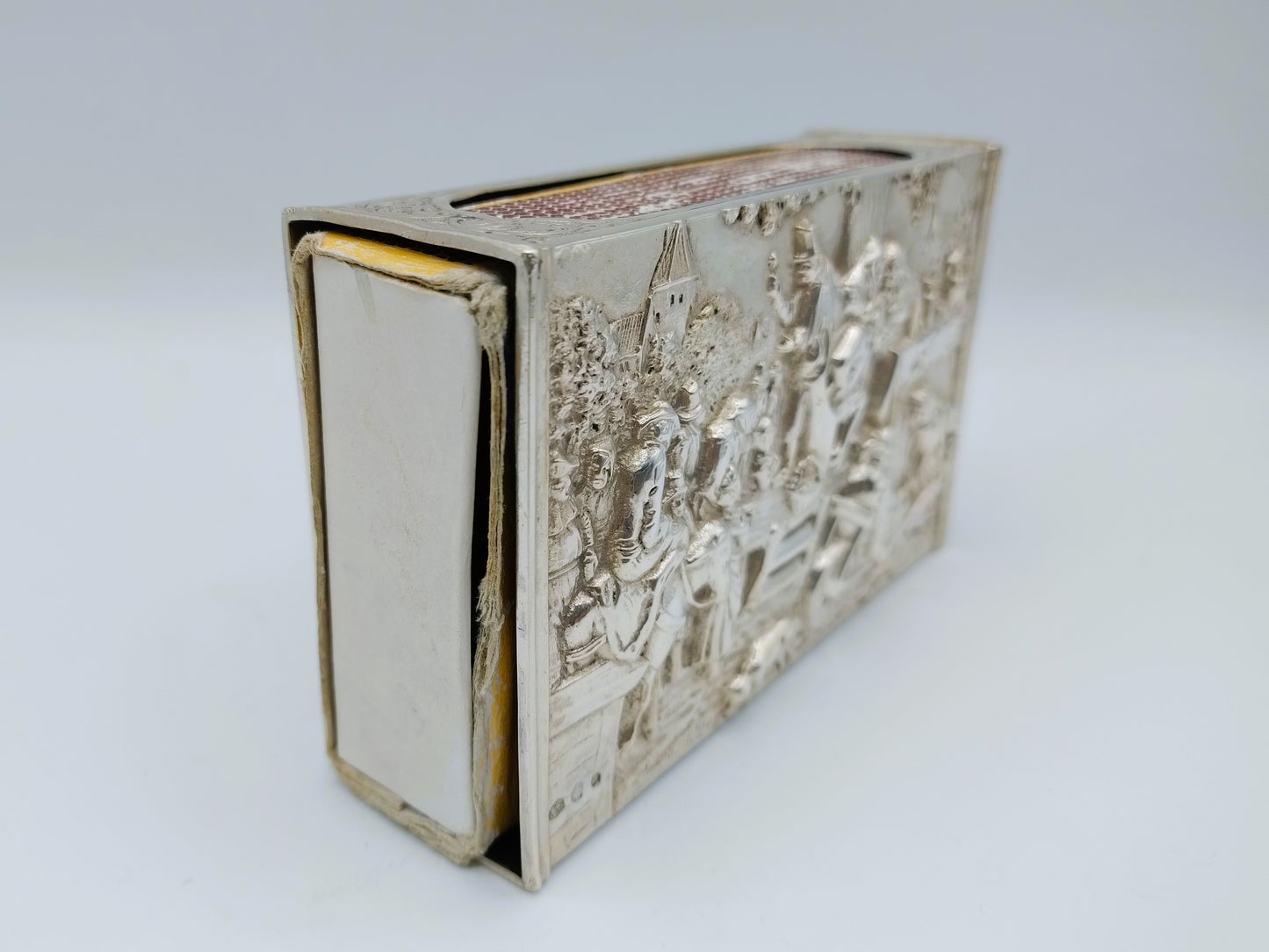 Silver matchbox holder, Zaanlandse Zilversmederij, Amsterdam, 1937