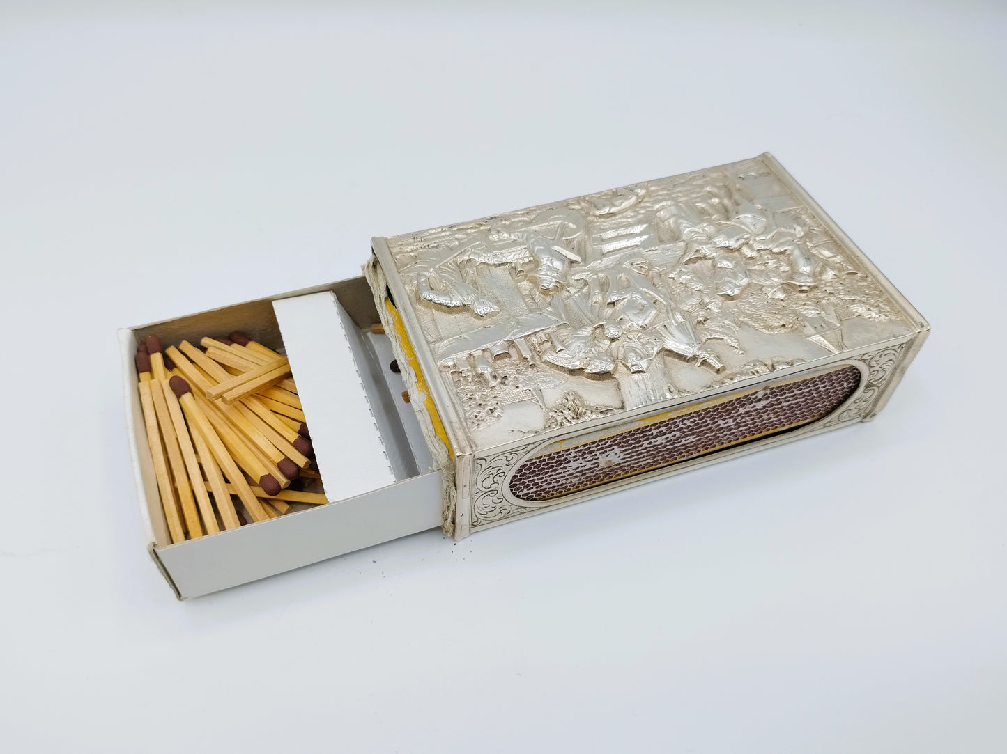 Silver matchbox holder, Zaanlandse Zilversmederij, Amsterdam, 1937