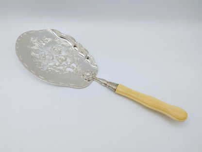 Silver fish slice, D.J. de Haas, Amsterdam, 1863