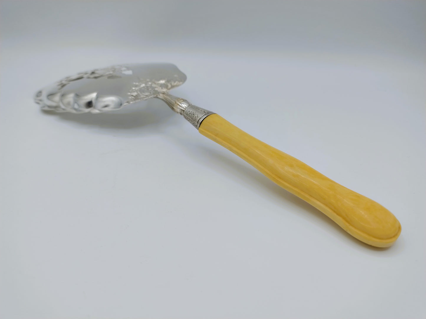 Silver fish slice, D.J. de Haas, Amsterdam, 1863