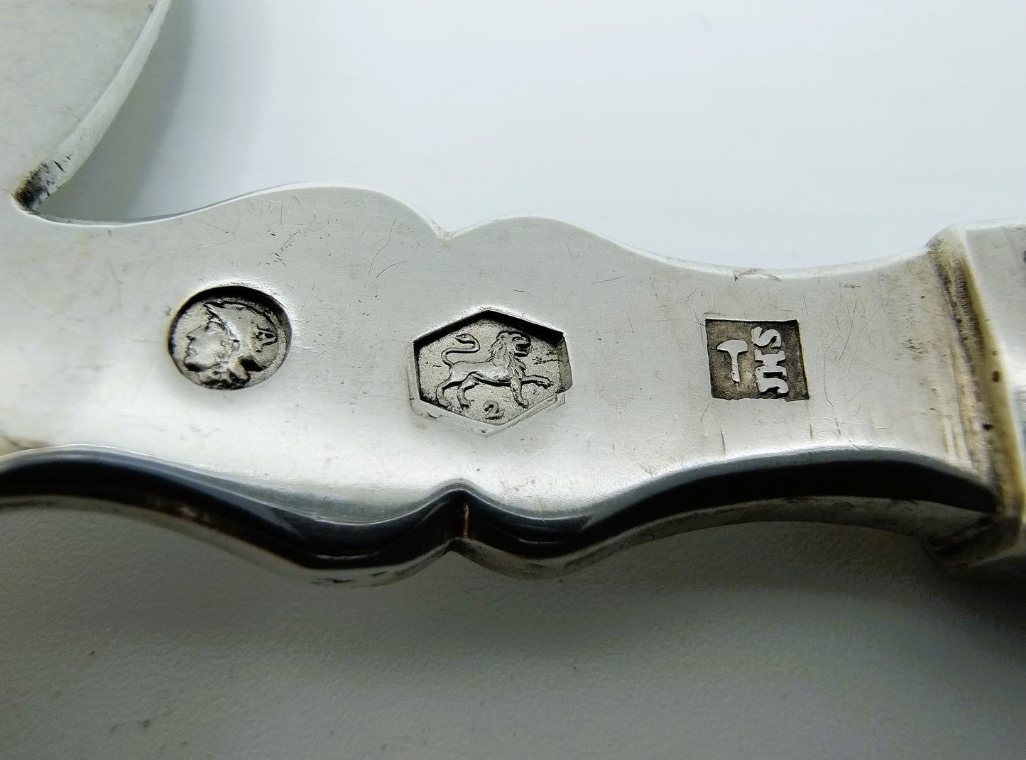 Silver fish slice, J.H. Schouten, Amsterdam, 1849