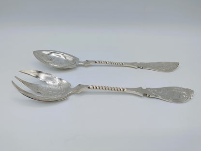 Silver salad servers, J.M. van Kempen en Zn, Voorschoten, 1898