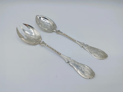 Silver salad servers, J.M. van Kempen en Zn, Voorschoten, 1898