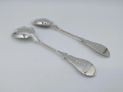 Silver salad servers, J.M. van Kempen en Zn, Voorschoten, 1898