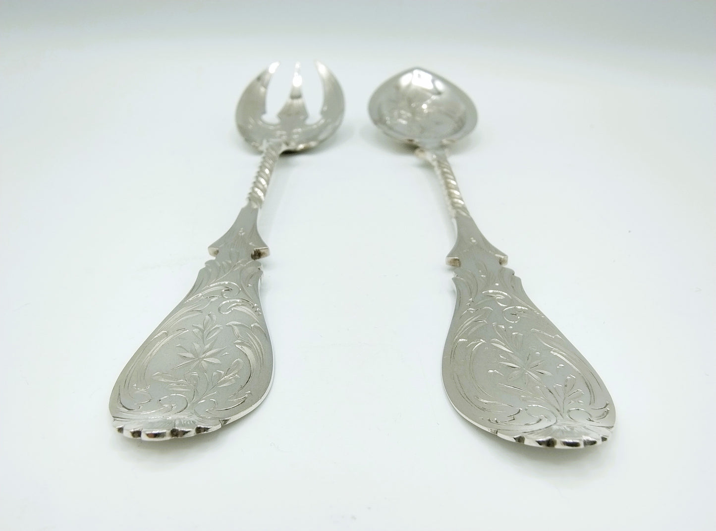 Silver salad servers, J.M. van Kempen en Zn, Voorschoten, 1898