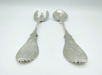 Silver salad servers, J.M. van Kempen en Zn, Voorschoten, 1898
