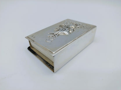 Silver matchbox holder, N.V. Zilverfabriek Voorschoten, c. 1940