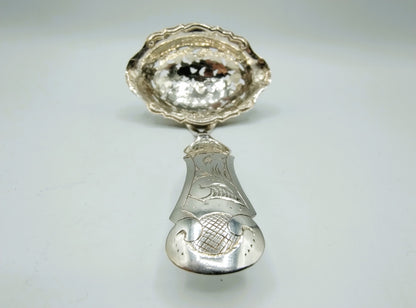 Silver caster spoon, L. van Manen, Sneek, 1853