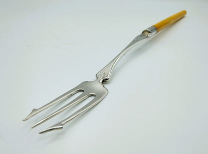 Silver oyster fork, A. Kuylenburg Pzn widow, Schoonhoven, 1884
