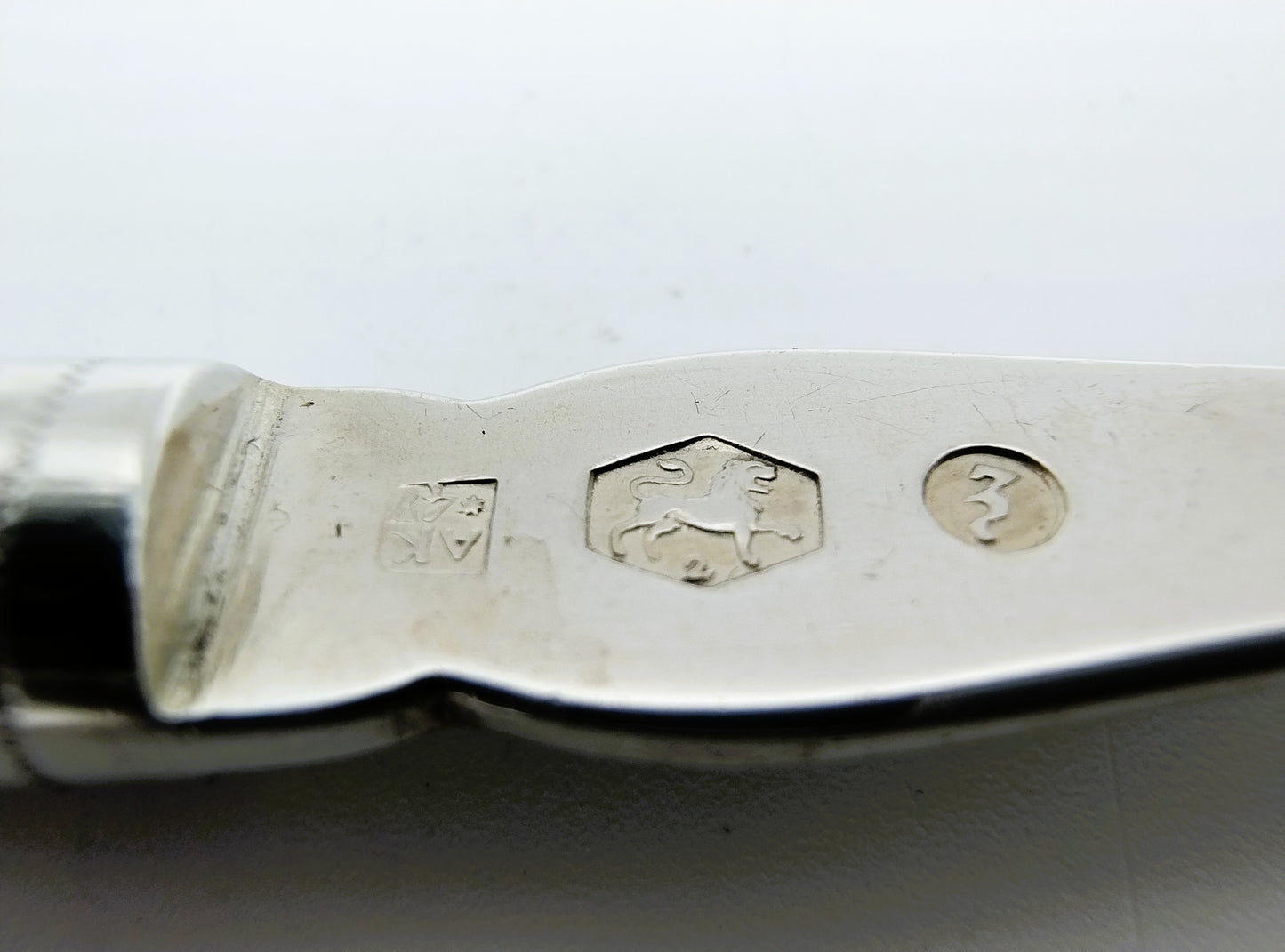 Silver oyster fork, A. Kuylenburg Pzn widow, Schoonhoven, 1884