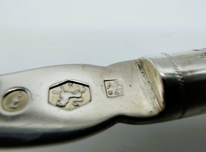 Silver oyster fork, A. Kuylenburg Pzn widow, Schoonhoven, 1884