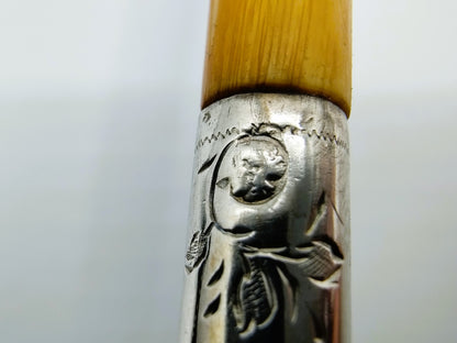 Silver oyster fork, A. Kuylenburg Pzn widow, Schoonhoven, 1884