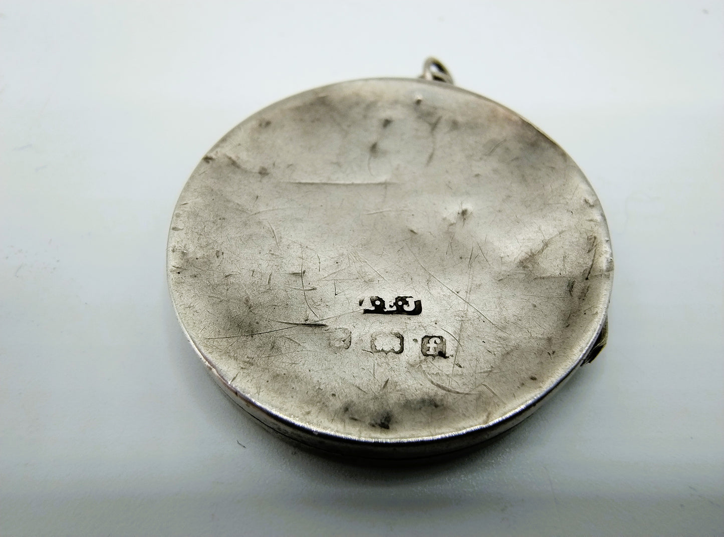Silver locket pendant A.E. Jenkins, Birmingham, 1905