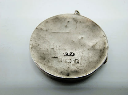 Silver locket pendant A.E. Jenkins, Birmingham, 1905
