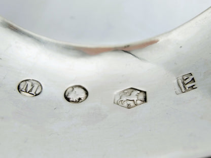 Silberne Zuckerzange, J. van der Velde, Amsterdam, 1846