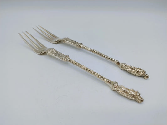 2 Silver forks, Apostle Matthew, J.H. Helweg, Amsterdam, 1870