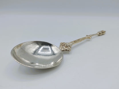 Zilveren apostellepel met pseudokeuren, Groningen, 1882