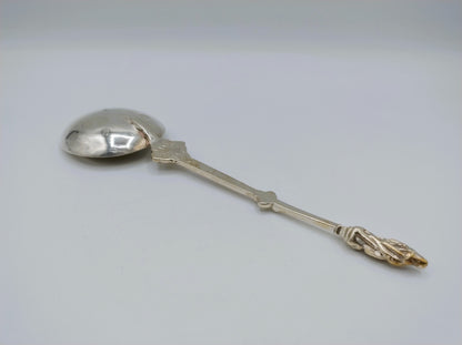 Zilveren apostellepel met pseudokeuren, Groningen, 1882