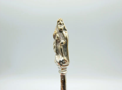 Zilveren apostellepel met pseudokeuren, Groningen, 1882