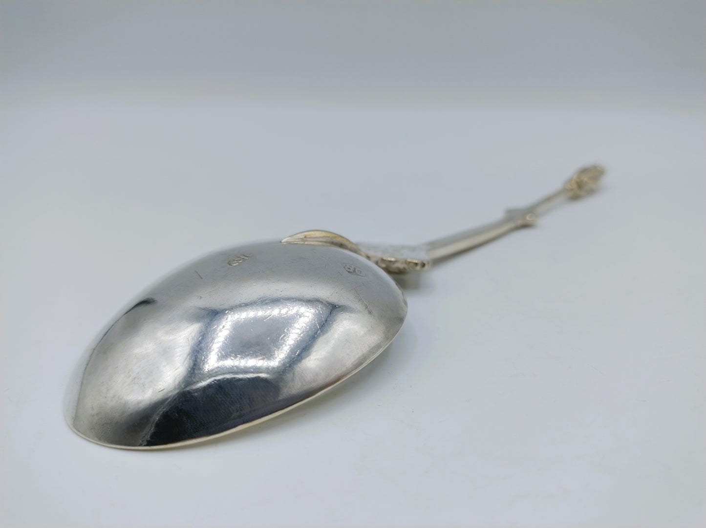 Zilveren apostellepel met pseudokeuren, Groningen, 1882