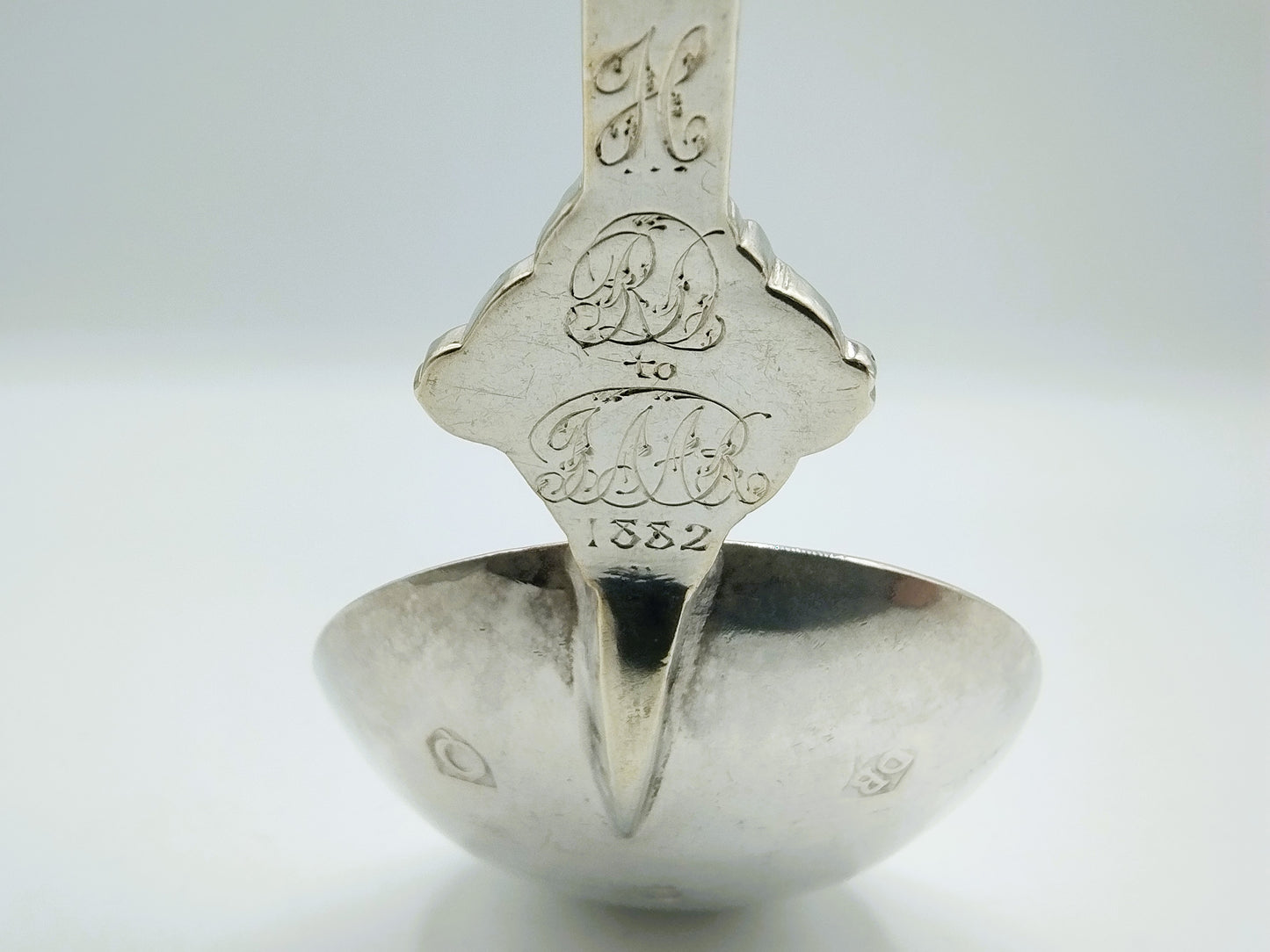 Zilveren apostellepel met pseudokeuren, Groningen, 1882