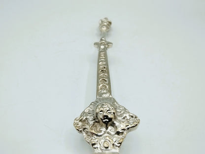 Zilveren apostellepel met pseudokeuren, Groningen, 1882