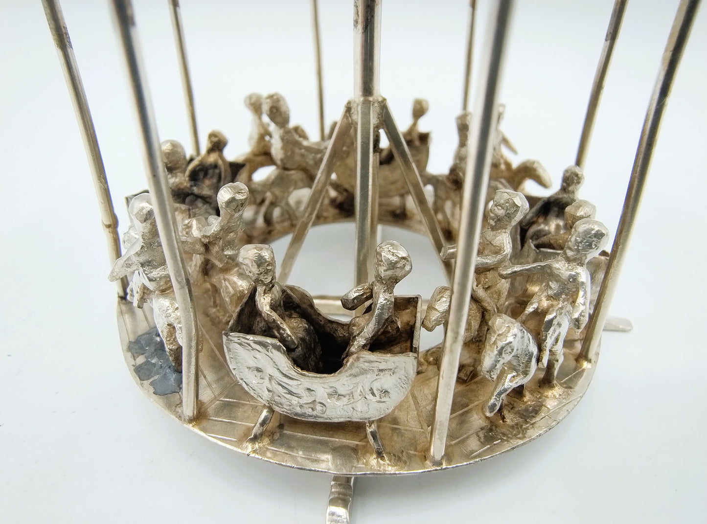 Zilveren miniatuur draaimolen, J. van Dijk, Hoorn, 1909
