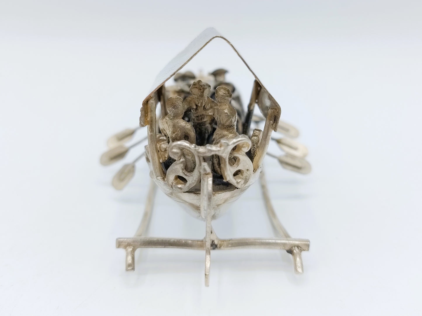 Zilveren miniatuur roeiboot, Gebr. van Straten, Hoorn, ca. 1890
