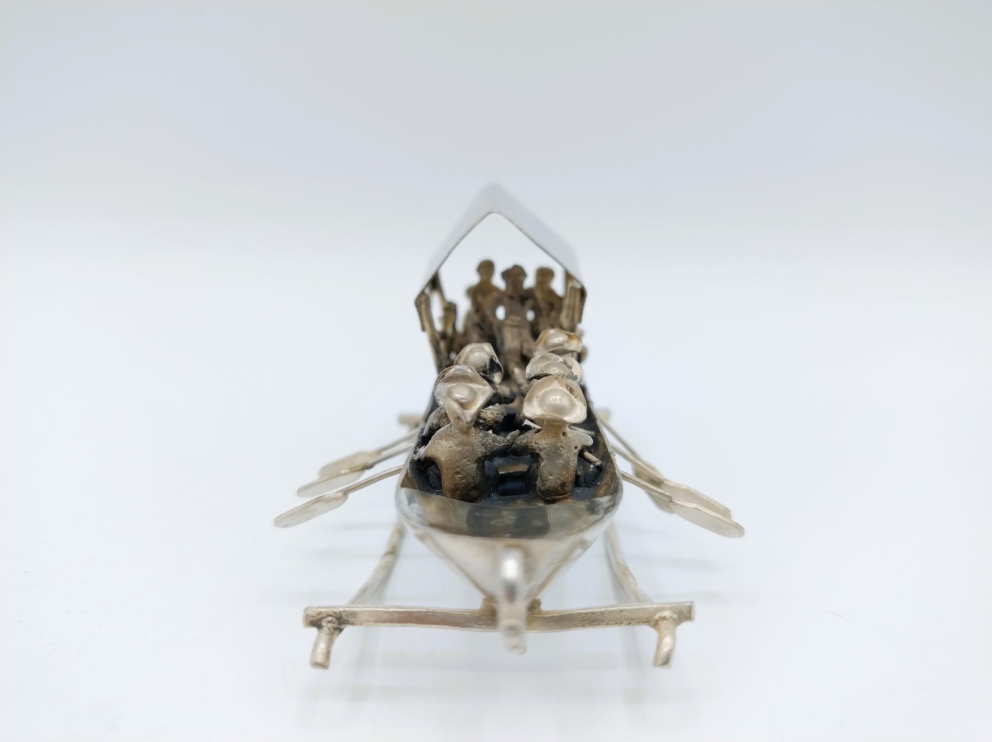 Zilveren miniatuur roeiboot, Gebr. van Straten, Hoorn, ca. 1890
