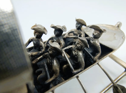 Zilveren miniatuur roeiboot, Gebr. van Straten, Hoorn, ca. 1890