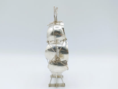 Zilveren miniatuur VOC schip 'de halve Maen', Zaanlandse Zilversmederij, 1926