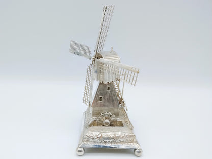 Zilveren miniatuur molen, J. van Straten & Co,  Hoorn, 1910